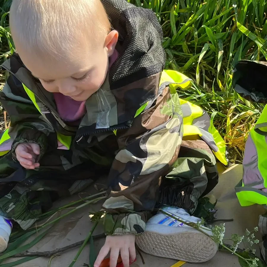 Child enjoying forest school